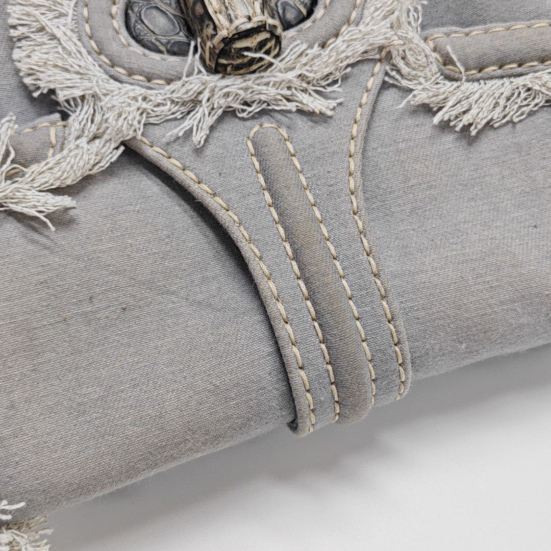Canvas Top Handle Bag Blue