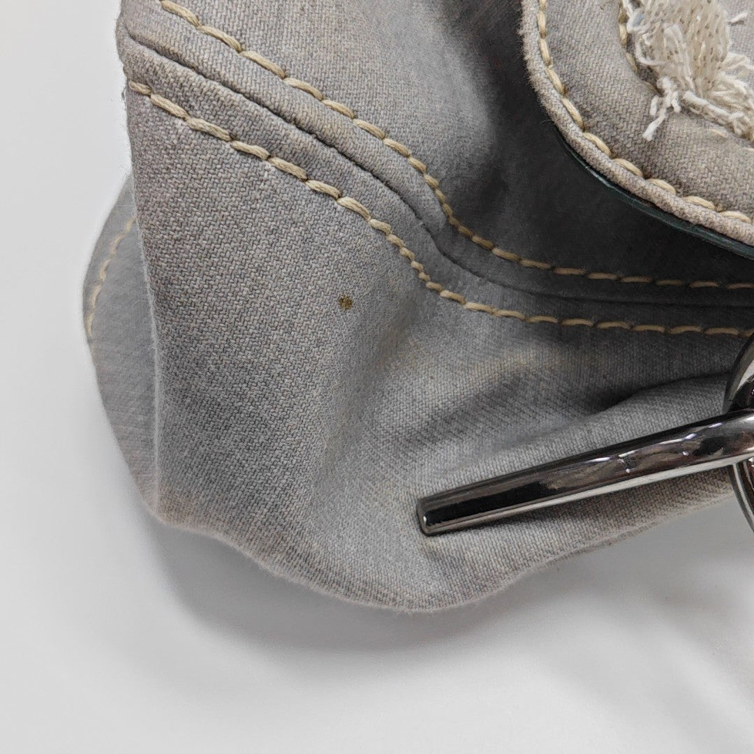 Canvas Top Handle Bag Blue