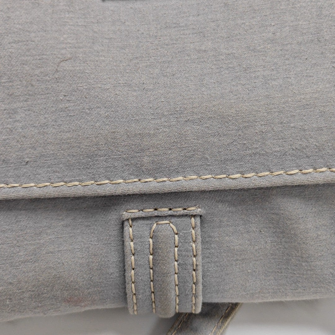 Canvas Top Handle Bag Blue
