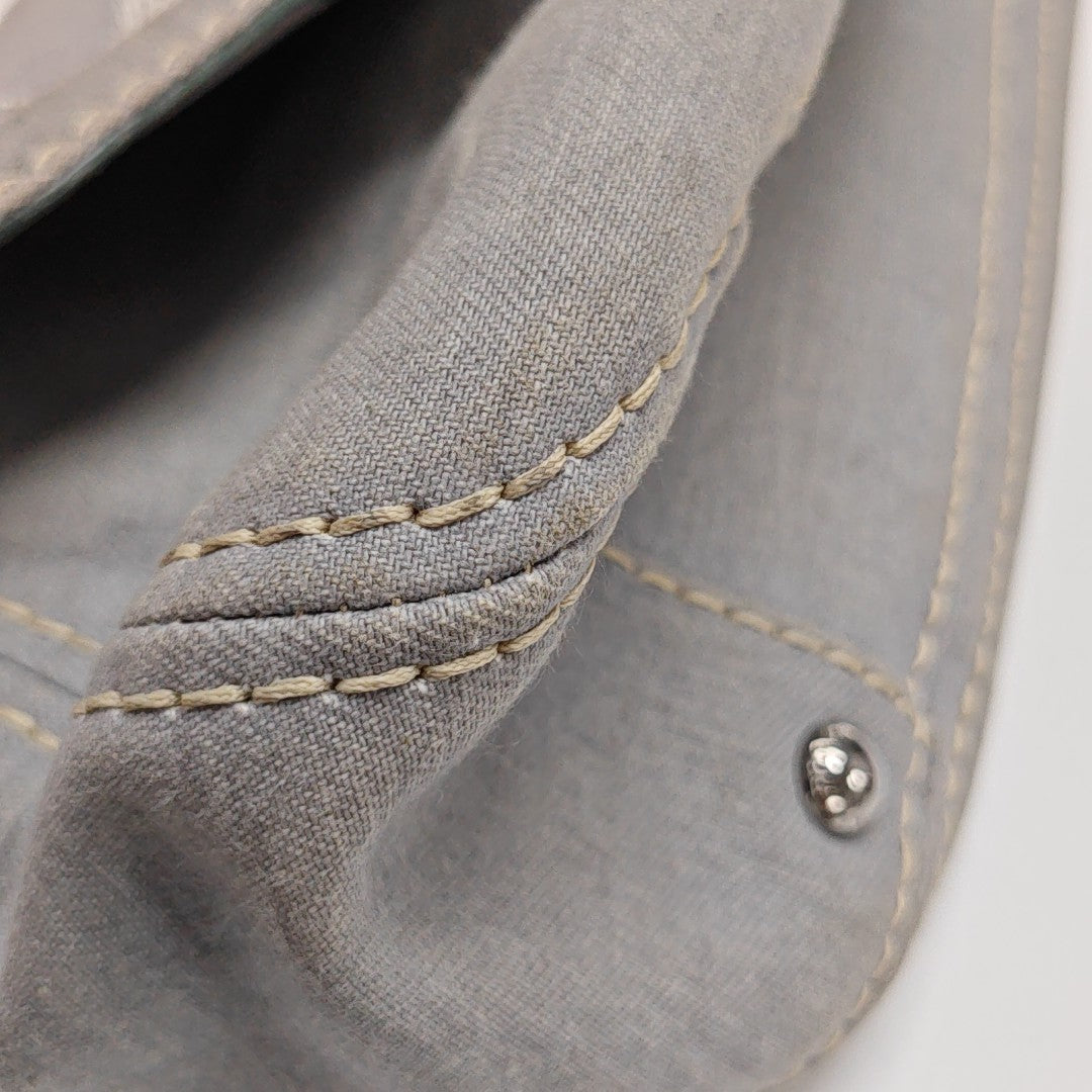 Canvas Top Handle Bag Blue