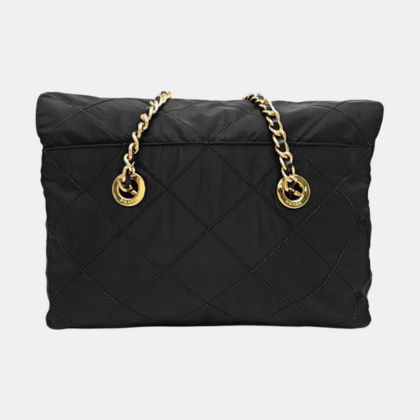 Nylon Quilted Nylon Black