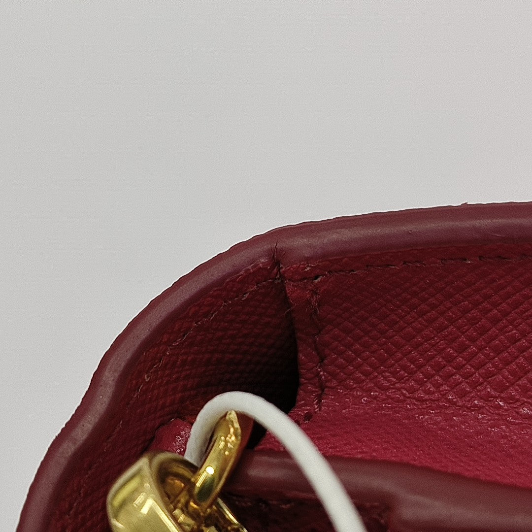 Saffiano Calfskin Shoulder Bag Red