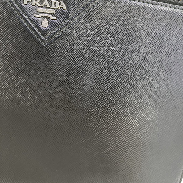 Saffiano Calfskin Clutch Black