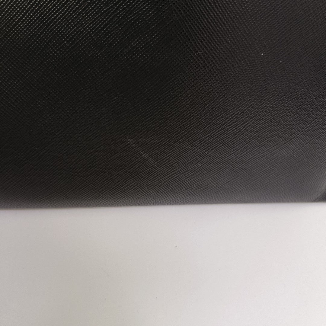 Saffiano Calfskin Clutch Black