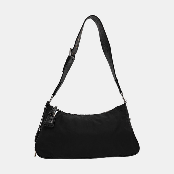 Nylon Shoulder Bag Black