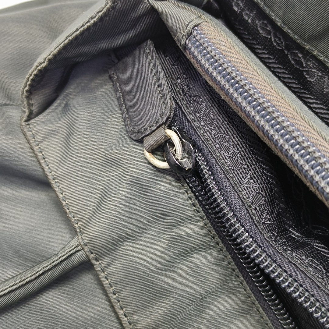 Nylon Top Handle Bag Green
