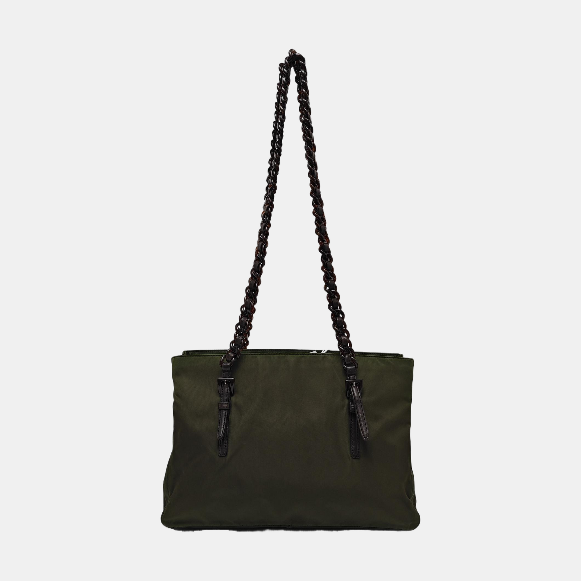 Nylon Tote Bag Green