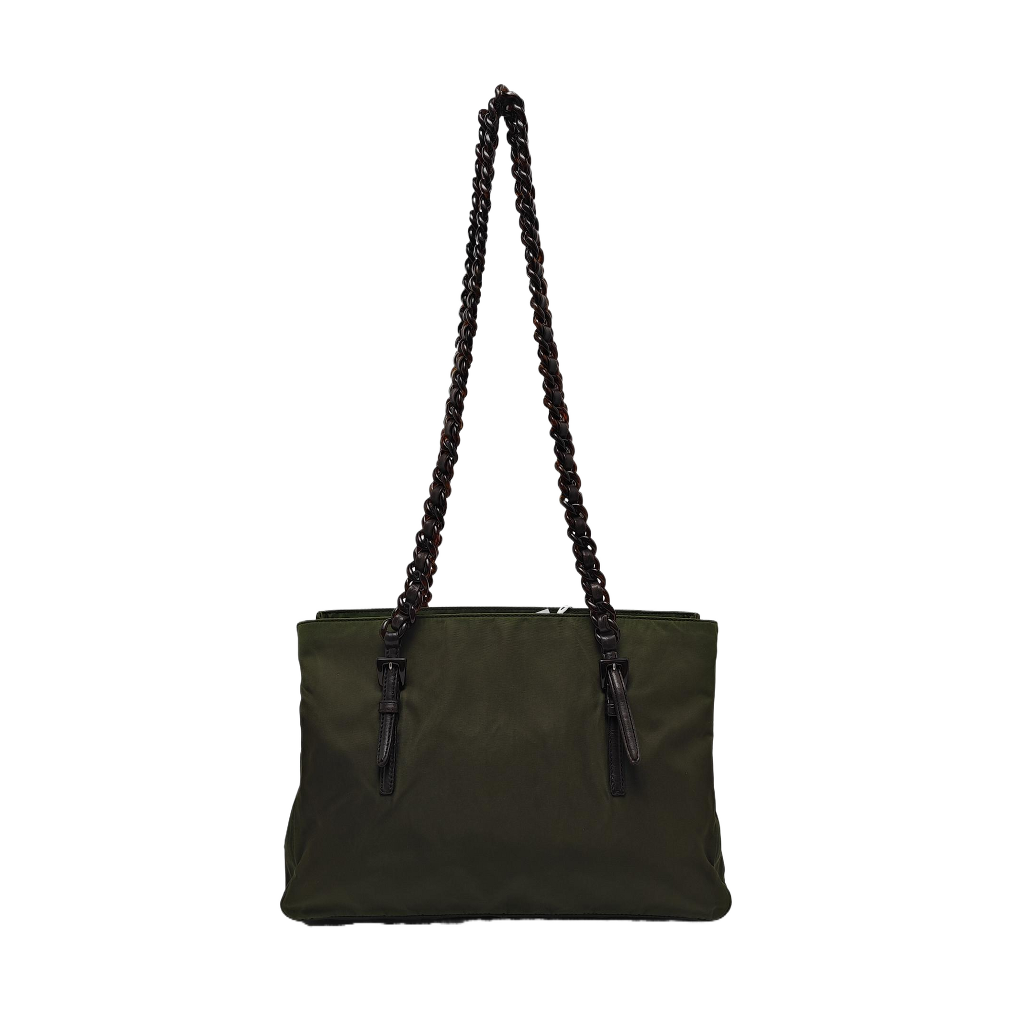 Nylon Tote Bag Green