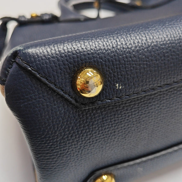 The Banner Small Calfskin Blue