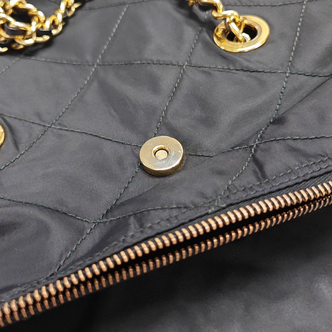 Nylon Quilted Nylon Black