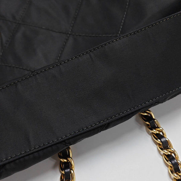Nylon Quilted Nylon Black