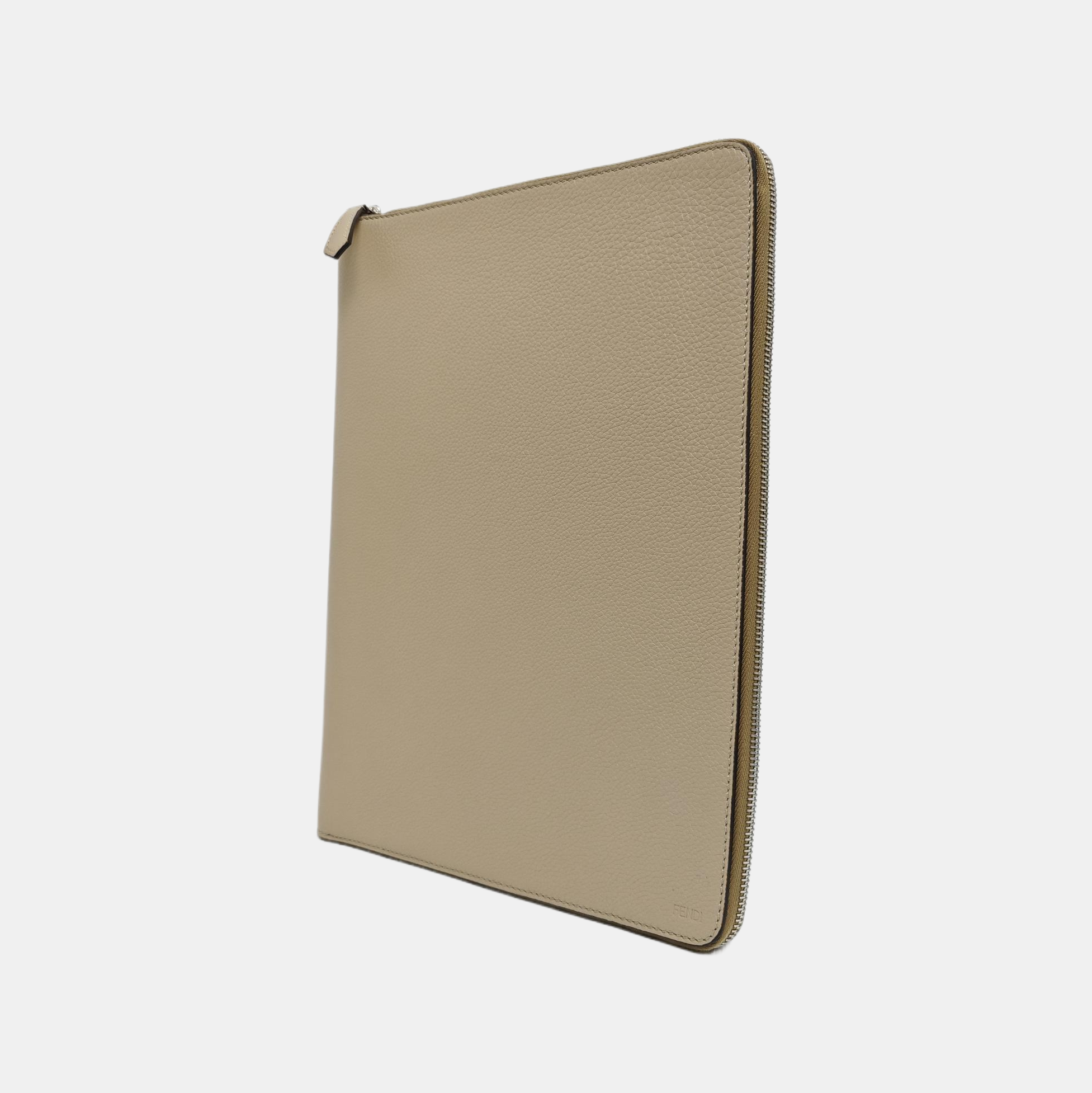 Leather Clutch Beige