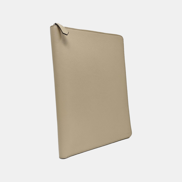 Leather Clutch Beige