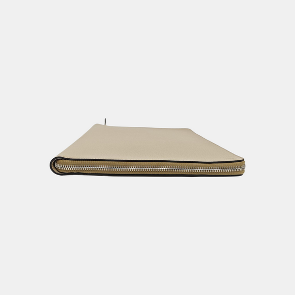 Leather Clutch Beige