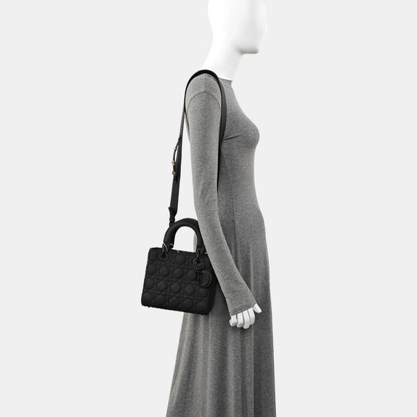 Lady Dior Small Cannage Calfskin Black