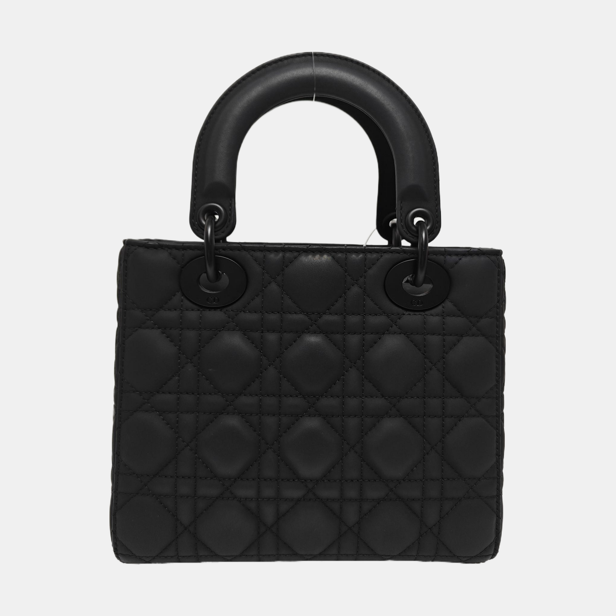Lady Dior Small Cannage Calfskin Black