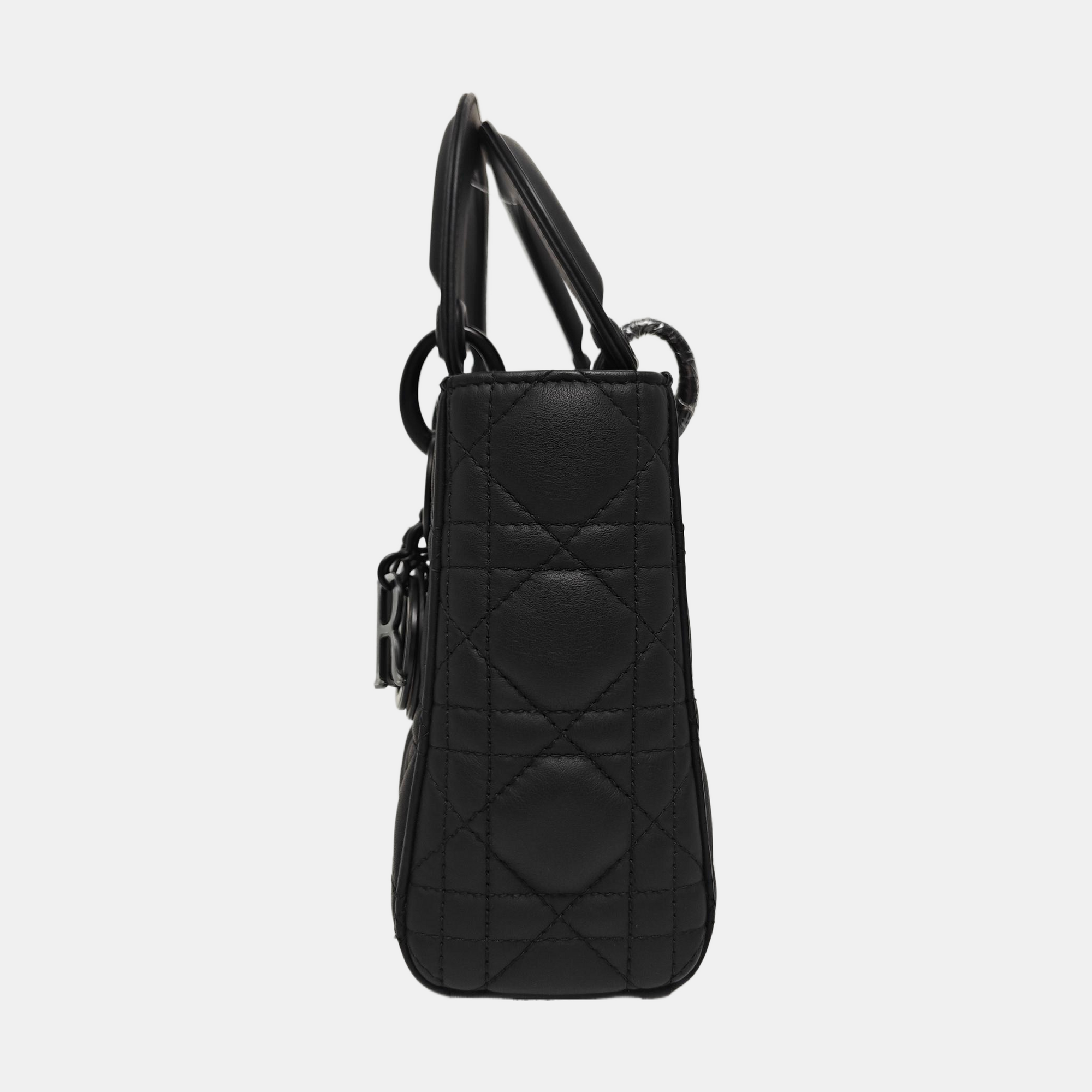 Lady Dior Mini Cannage Lambskin Black