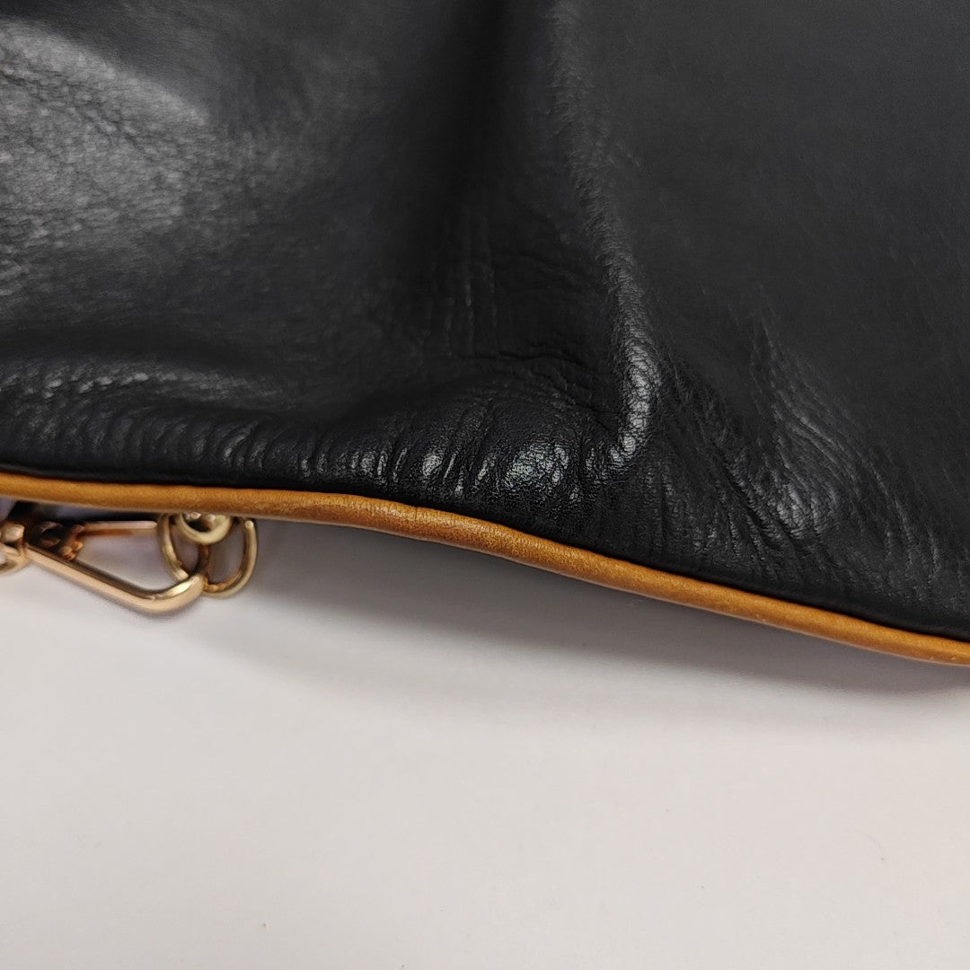 MACADAM CLUTCHES Calfskin Black