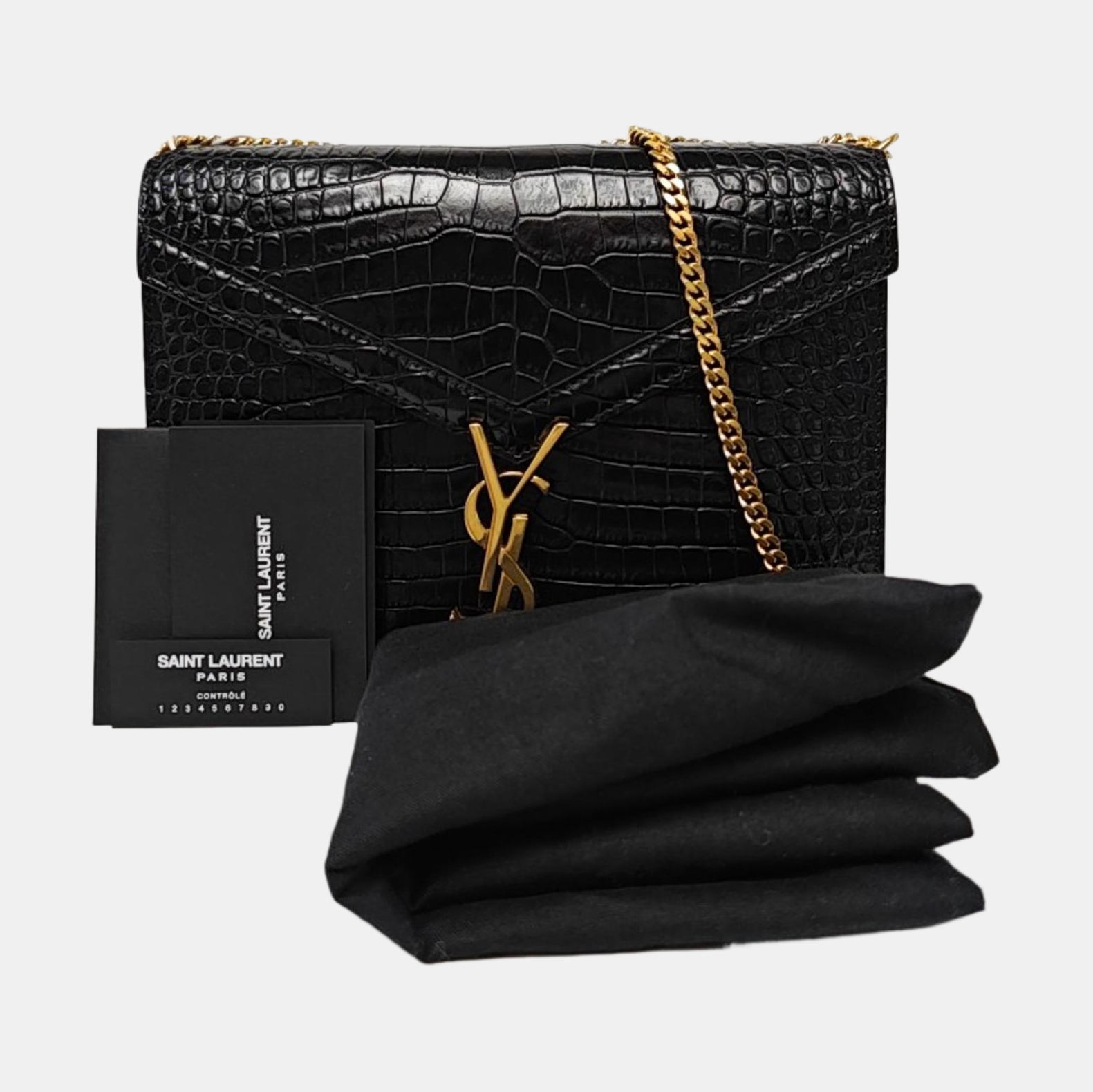 CASSANDRA Medium Calfskin Black