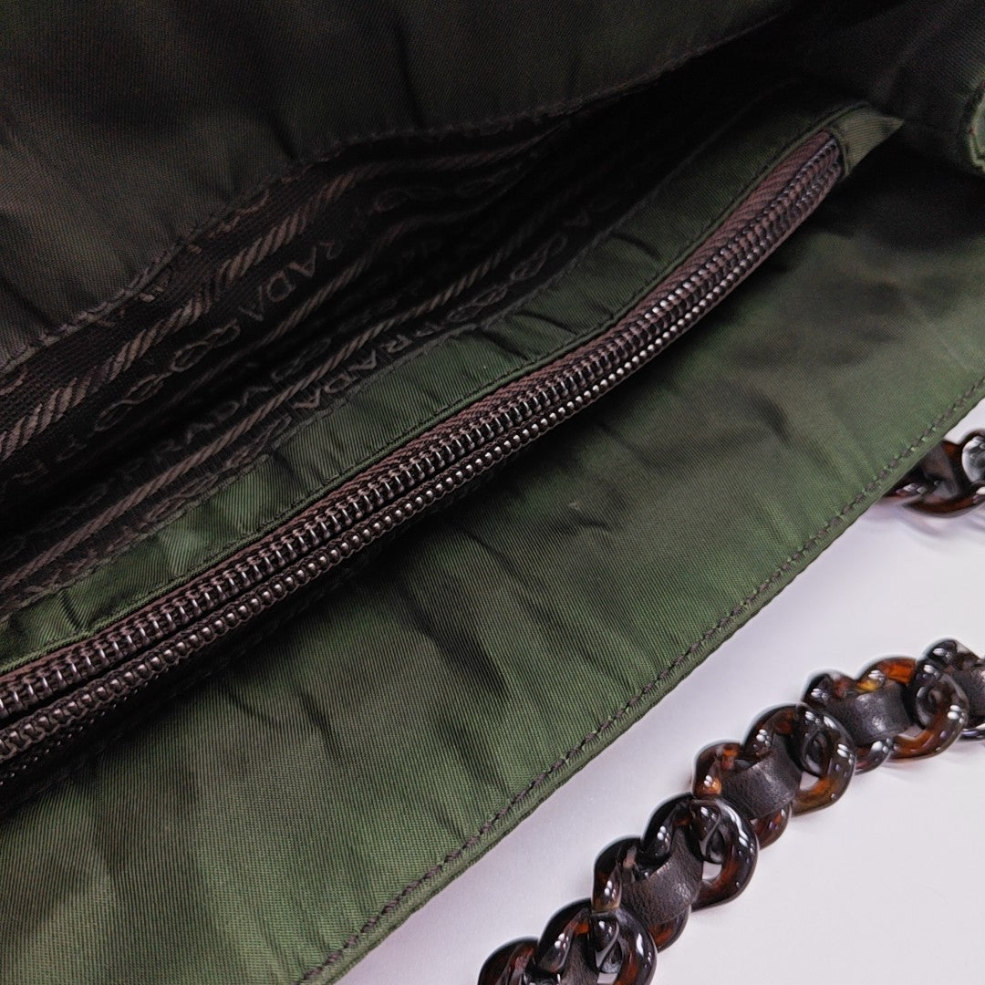 Nylon Tote Bag Green