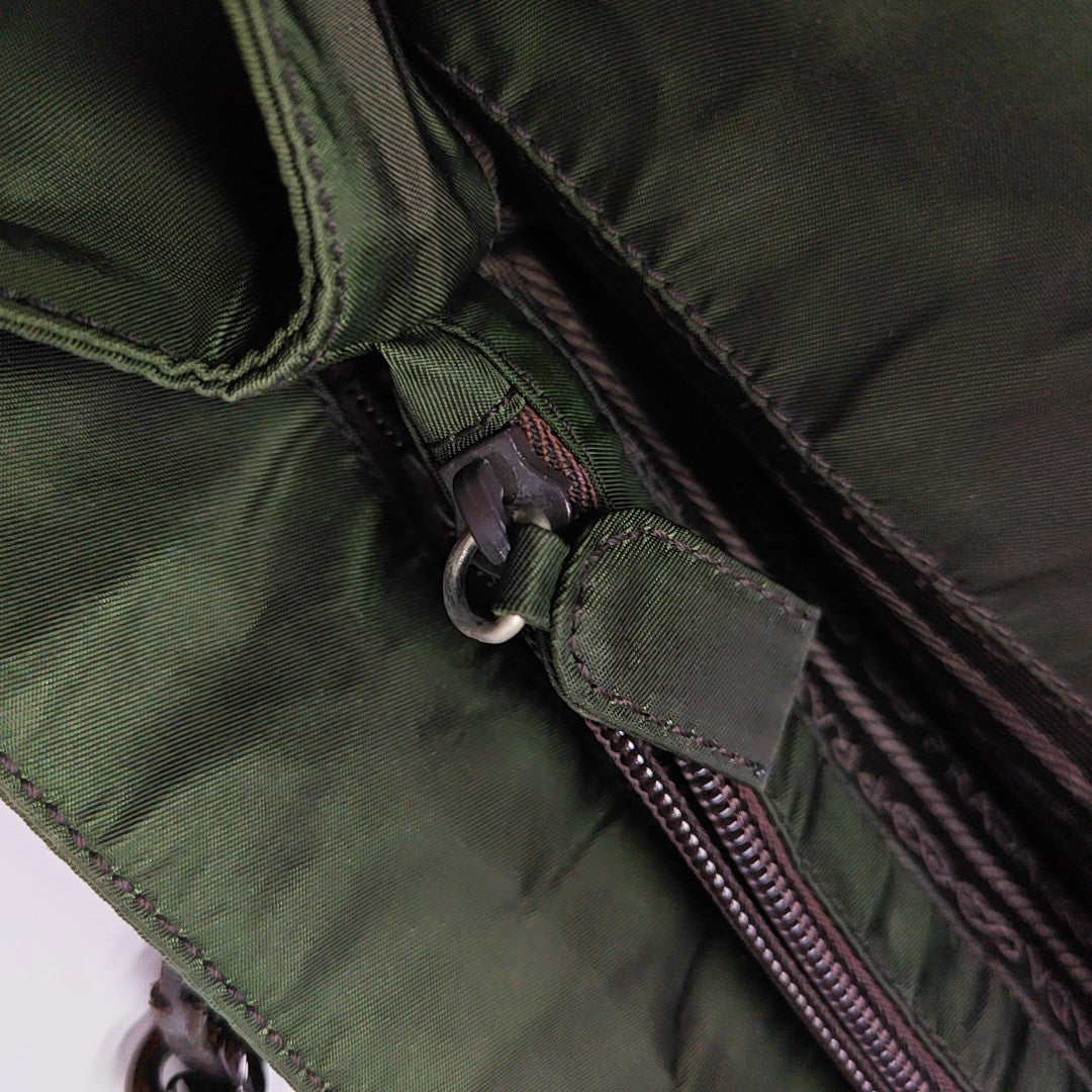 Nylon Tote Bag Green