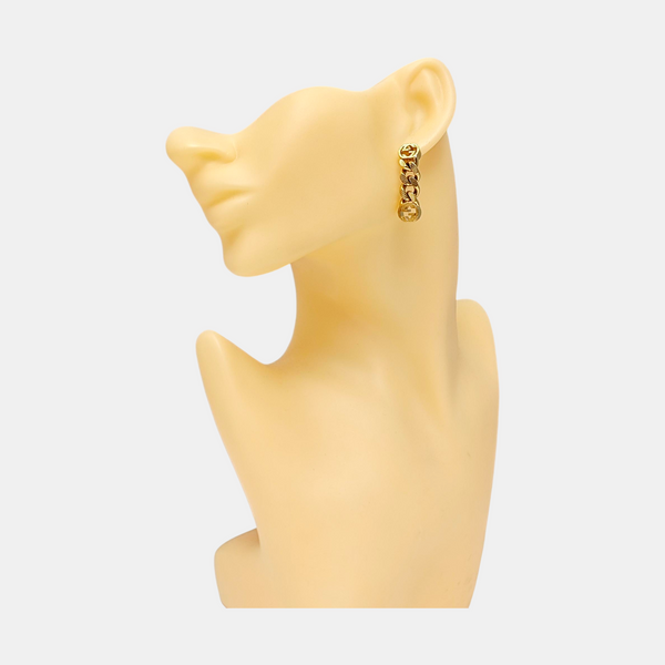 Pendientes GG Running de metal dorado