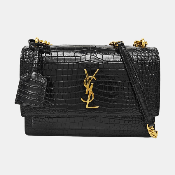 SUNSET Medium Calfskin Black