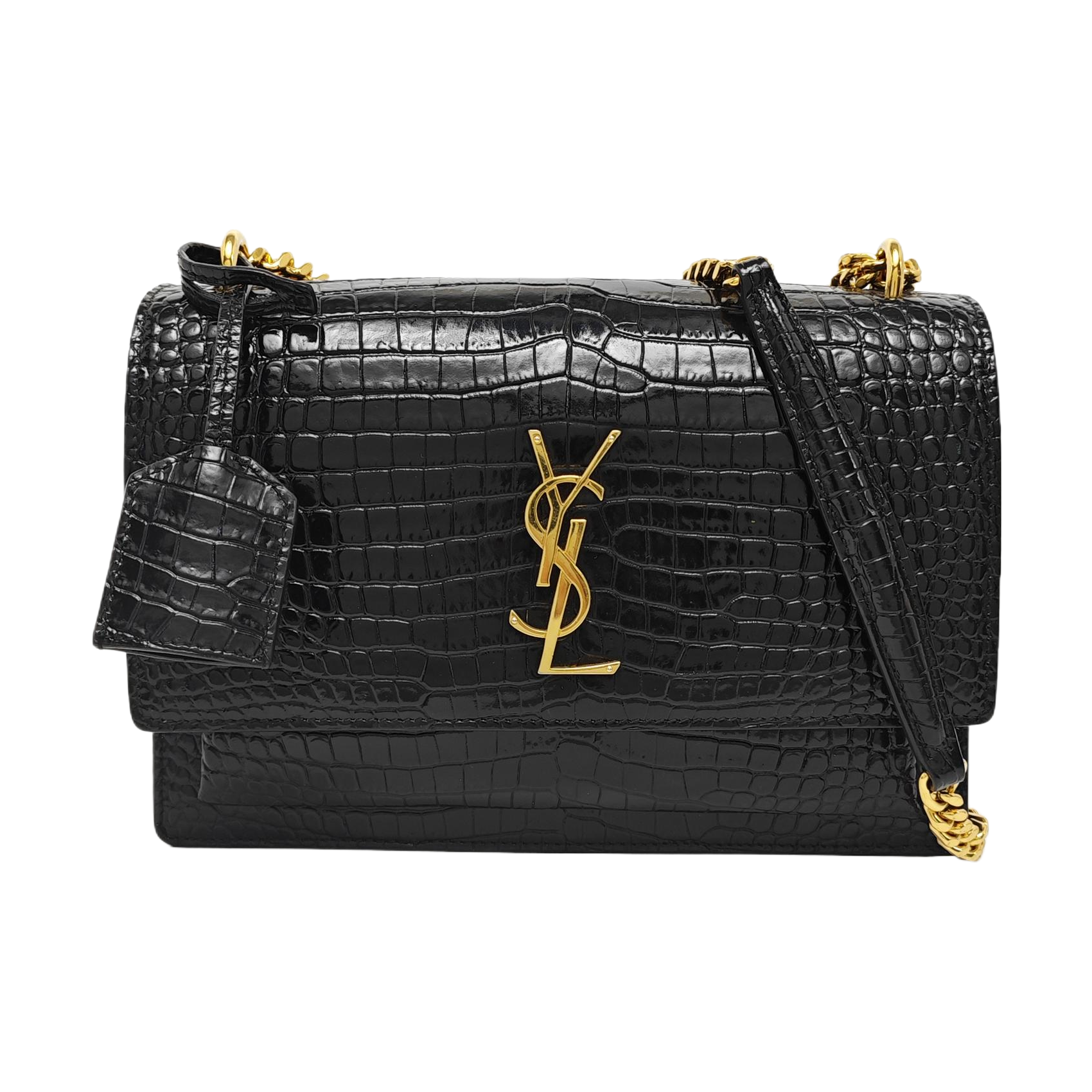 SUNSET Medium Calfskin Black