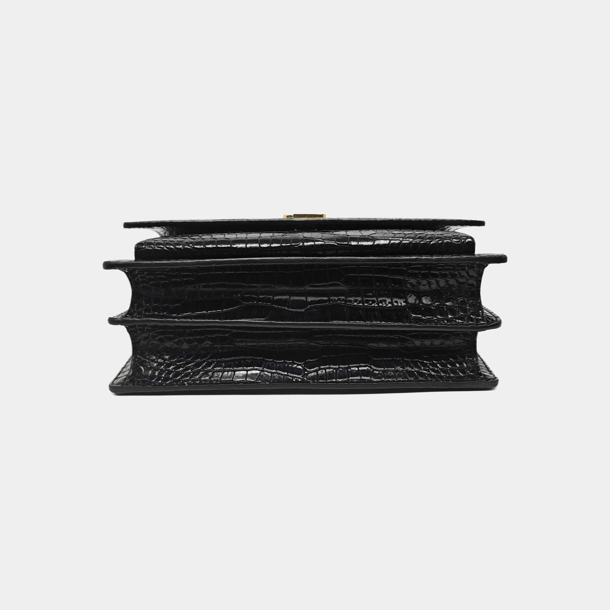 SUNSET Medium Calfskin Black