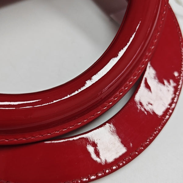 Lady Dior Medium Cannage Patent Leather Red