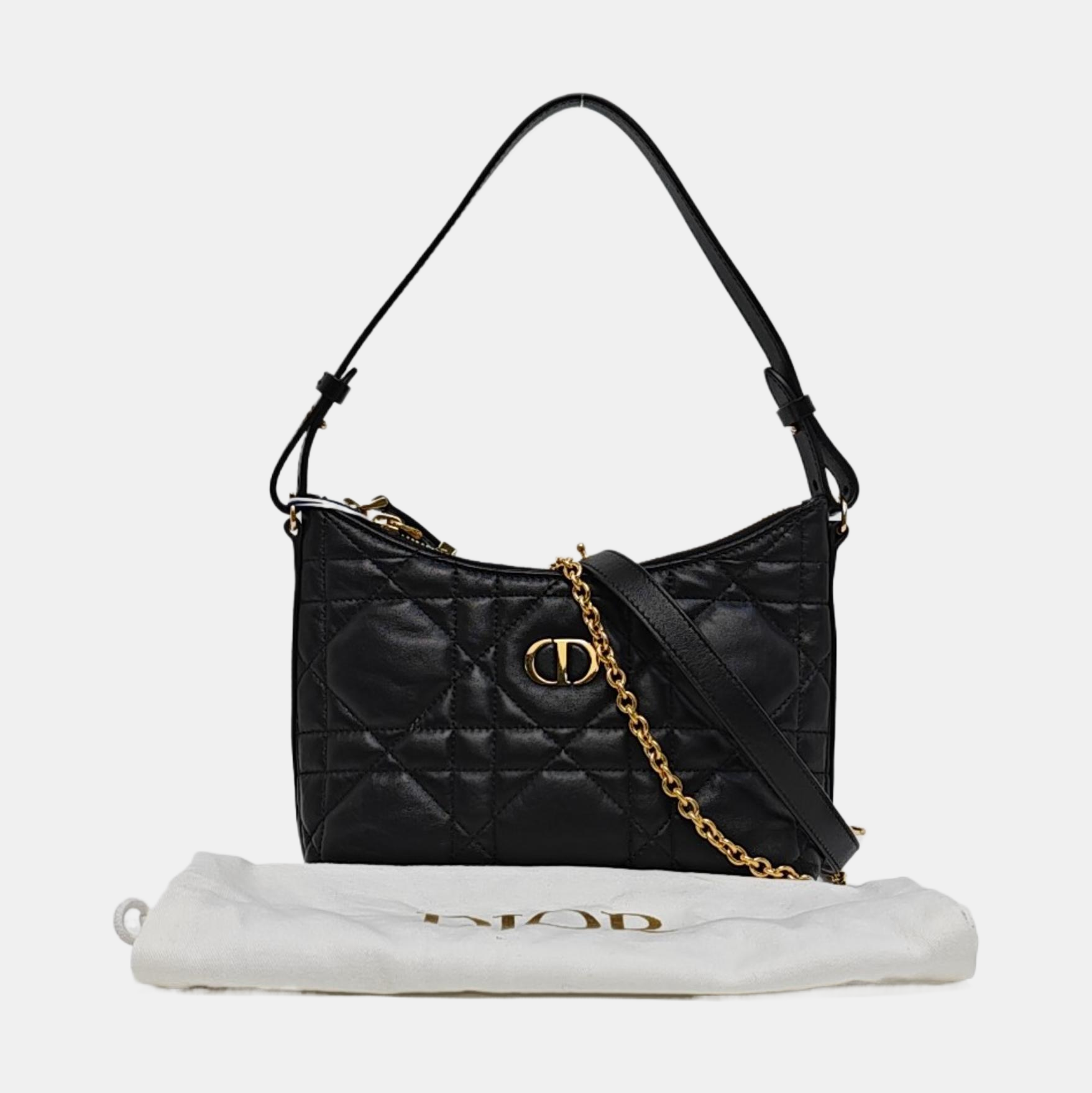 Miss Caro Mini Cannage Lambskin Black