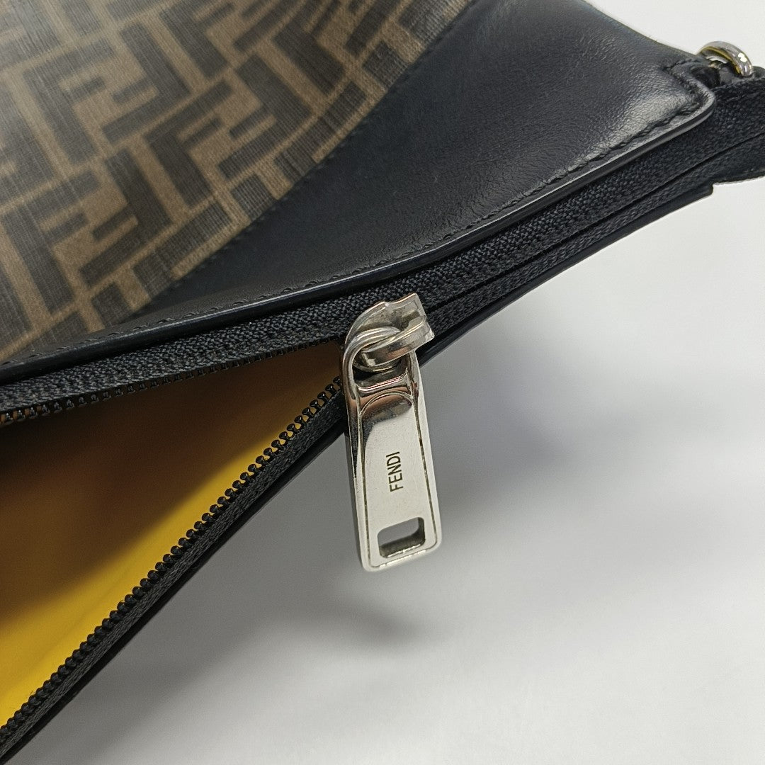 Fabric Shoulder Bag Brown