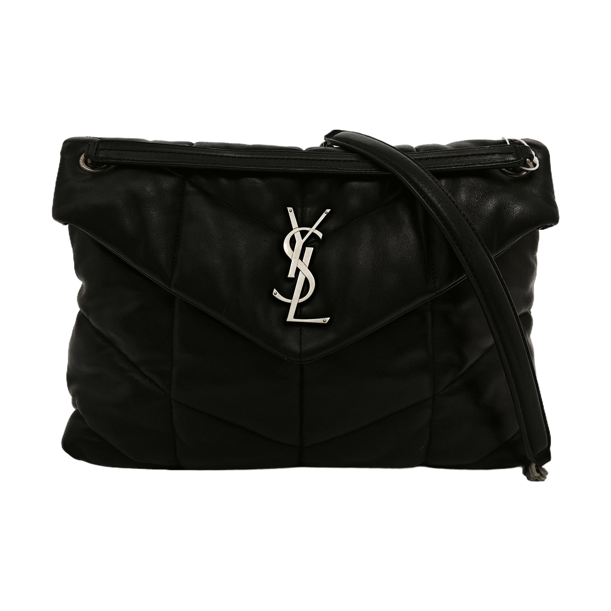LOULOU Medium Quilted Lambskin Black