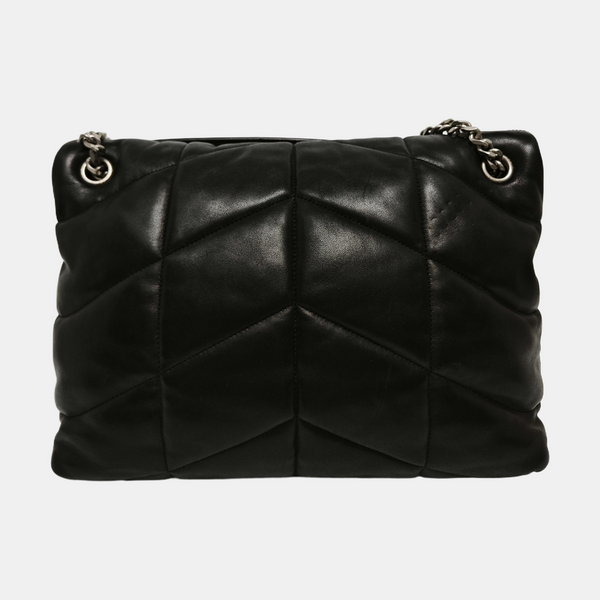 LOULOU Medium Quilted Lambskin Black