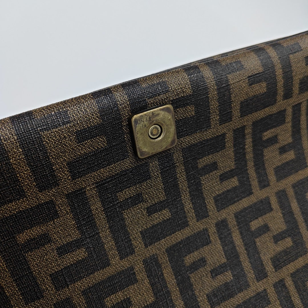 Monogram Coated Canvas Crossbody Bag Brown