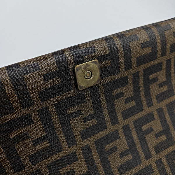 Monogram Coated Canvas Crossbody Bag Brown