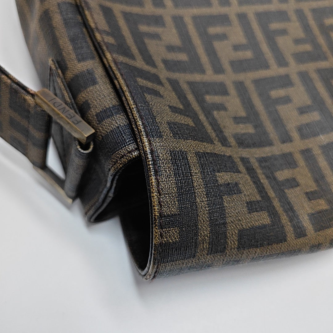 Monogram Coated Canvas Crossbody Bag Brown