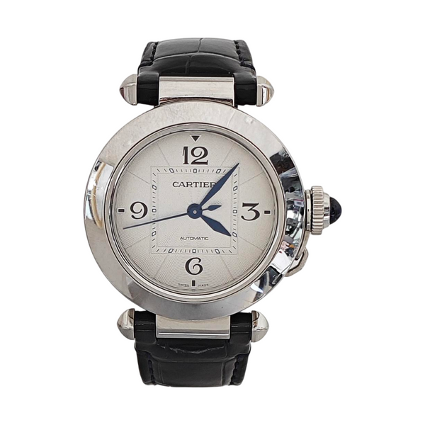 Pasha de Cartier 35mm Silver Automatic Watch