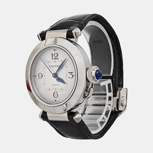 Pasha de Cartier 35mm Silver Automatic Watch