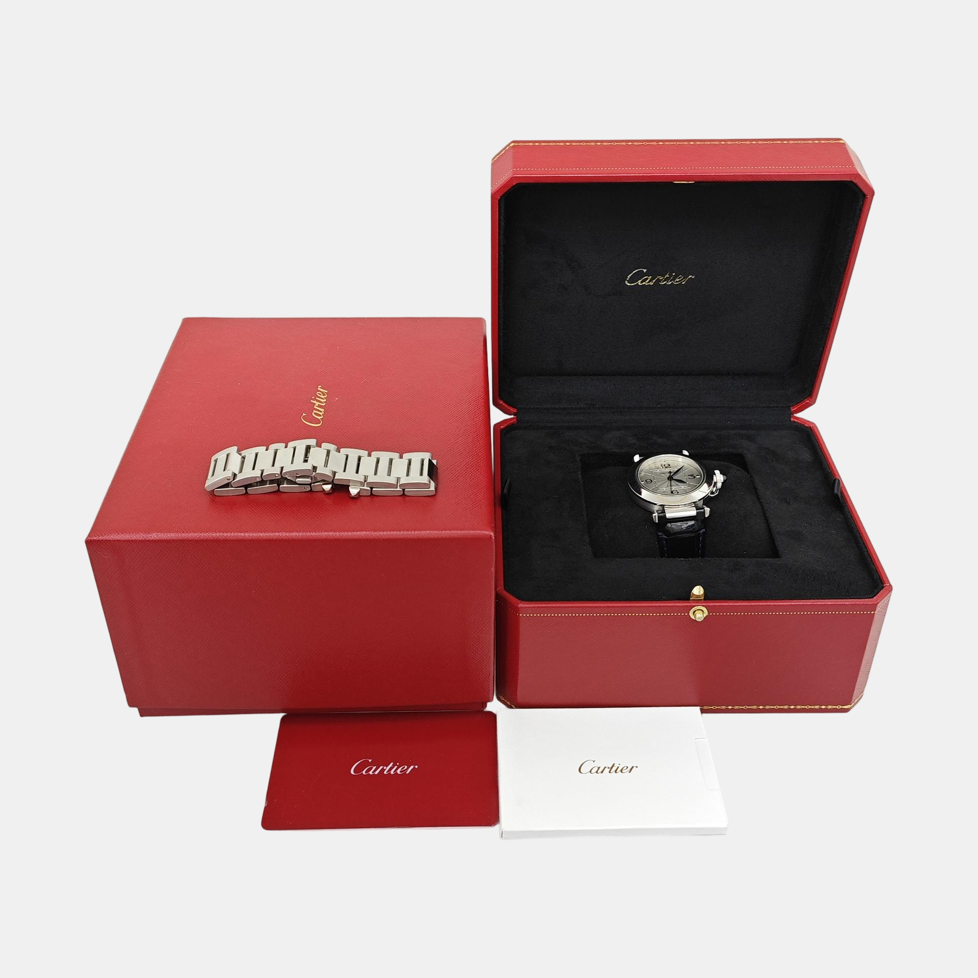 Pasha de Cartier 35mm Silver Automatic Watch