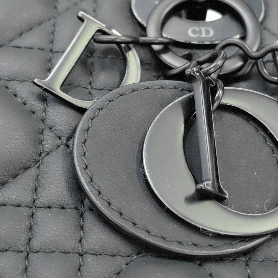 Lady Dior Mini Cannage Lambskin Black