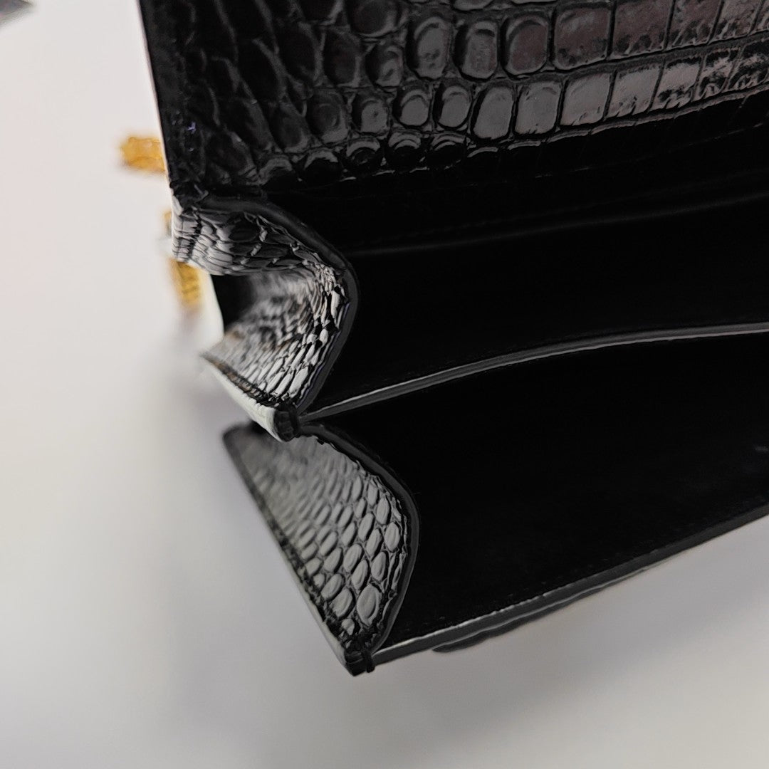 SUNSET Medium Calfskin Black