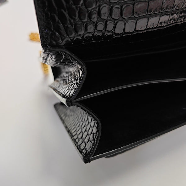 SUNSET Medium Calfskin Black
