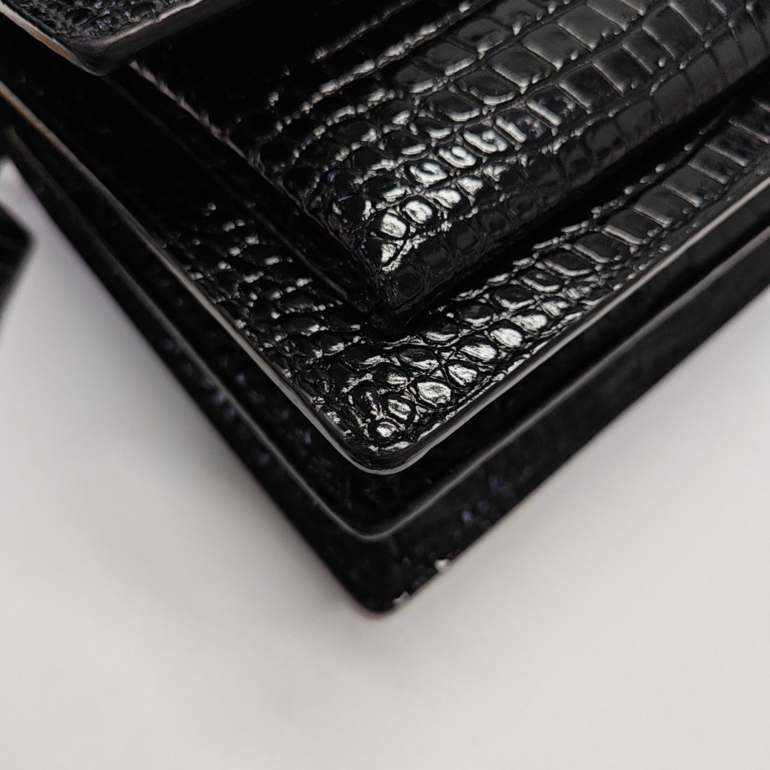 SUNSET Medium Calfskin Black