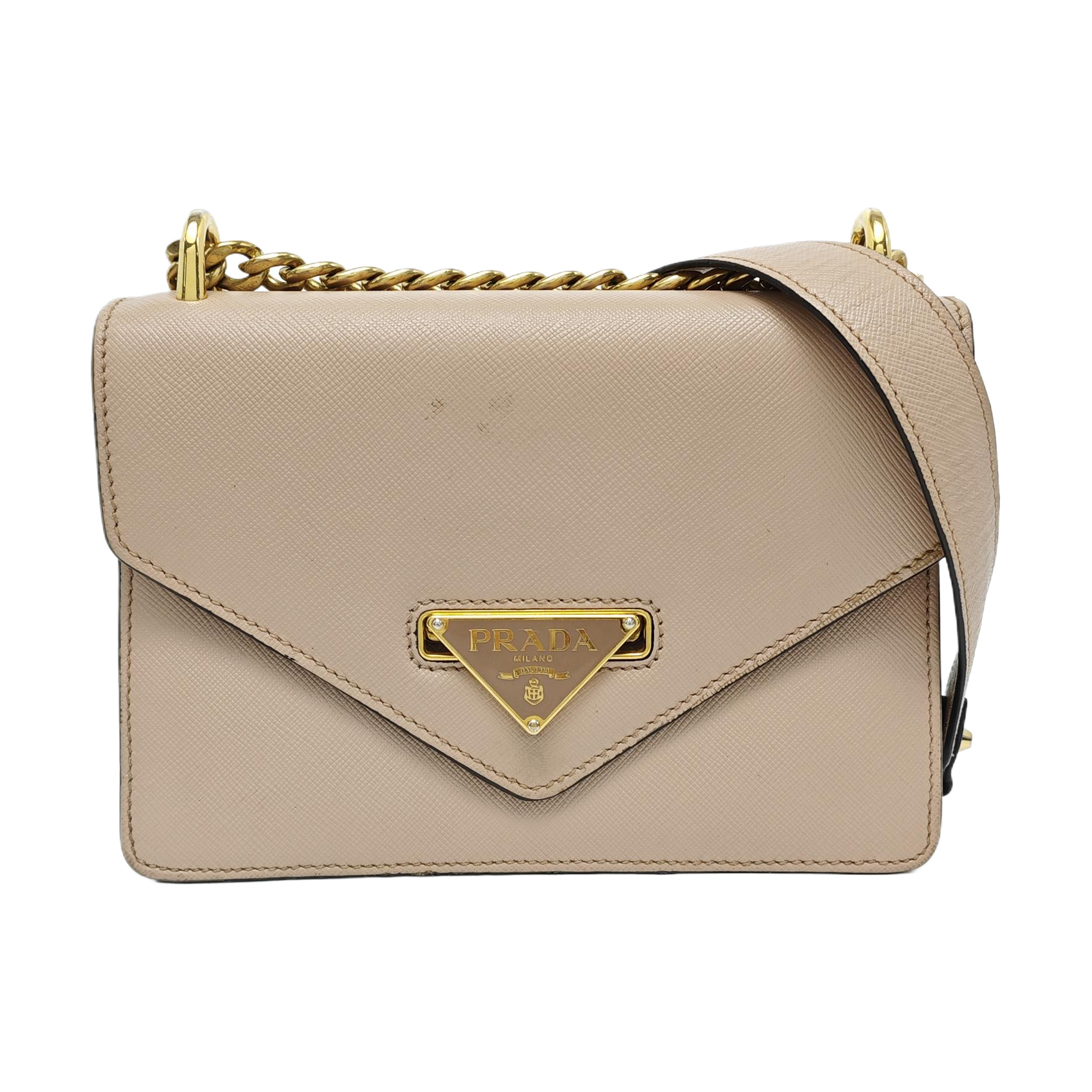 Saffiano Calfskin Shoulder Bag Pink
