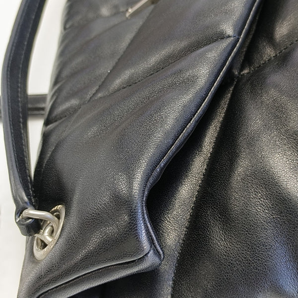 LOULOU Medium Quilted Lambskin Black