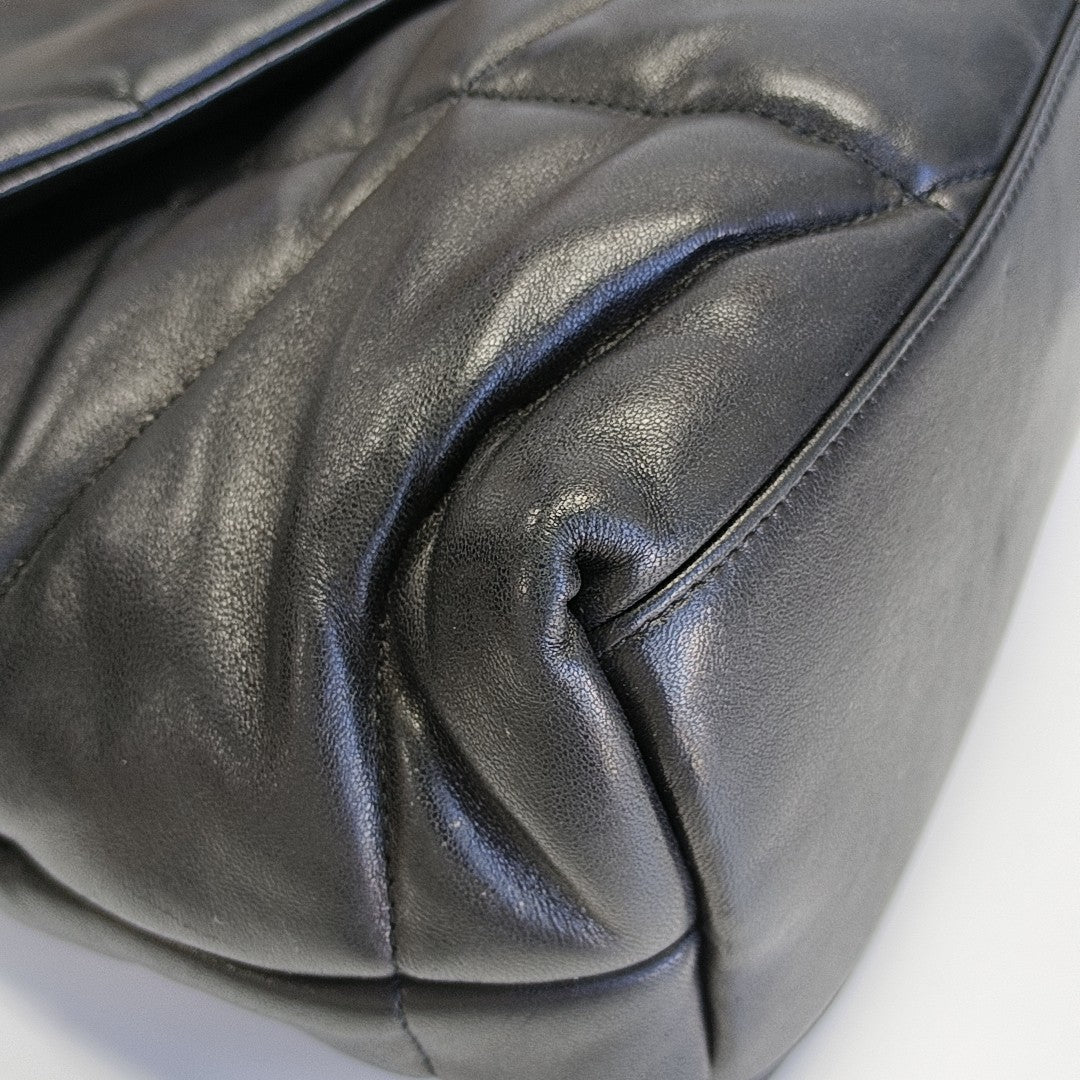 LOULOU Medium Quilted Lambskin Black