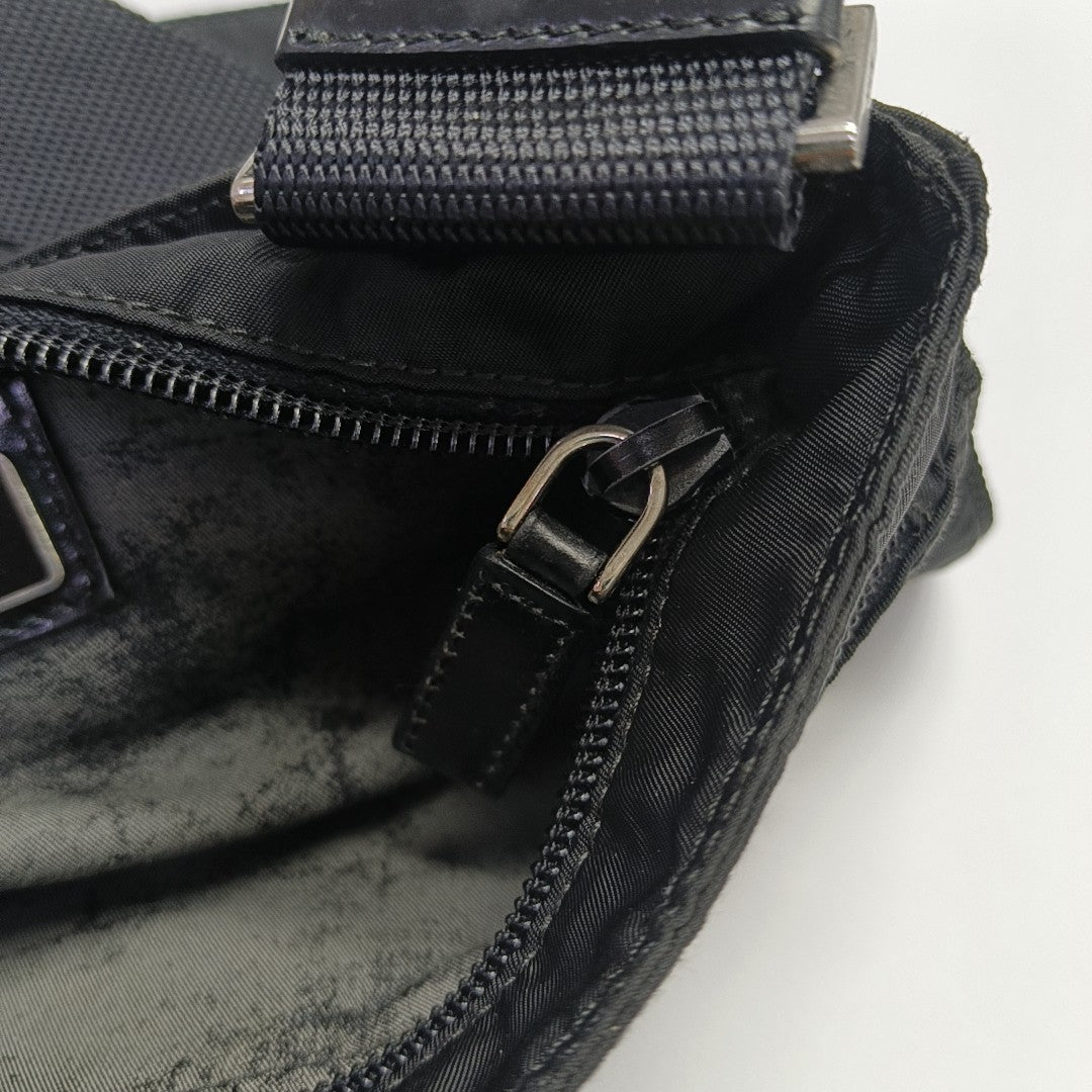 Nylon Shoulder Bag Black