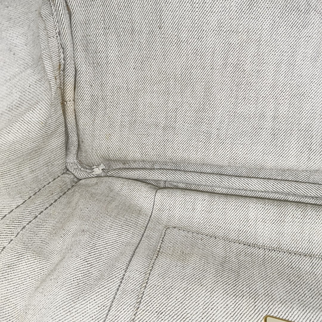 Denim Quilted Denim White