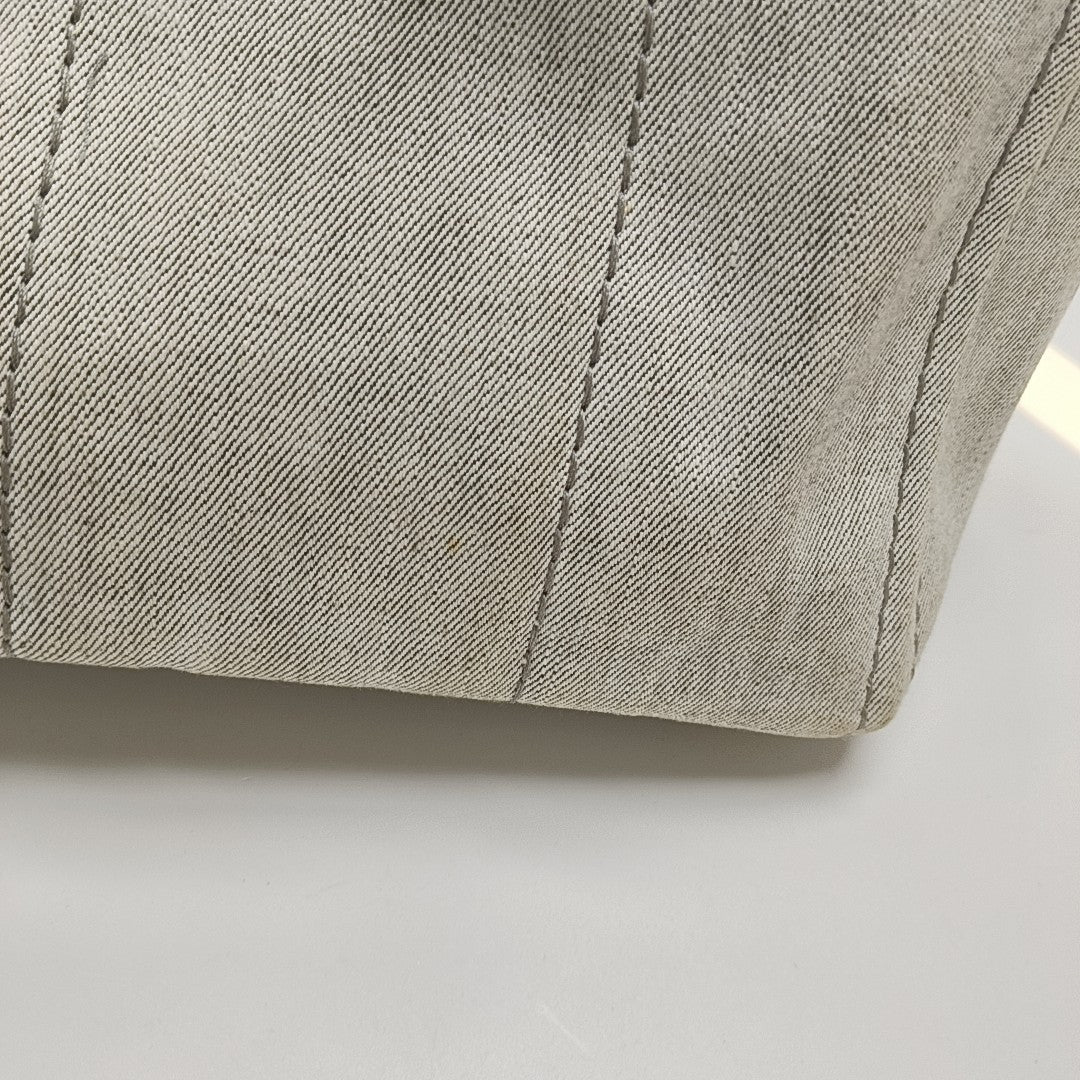 Denim Quilted Denim White